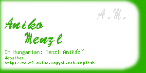 aniko menzl business card